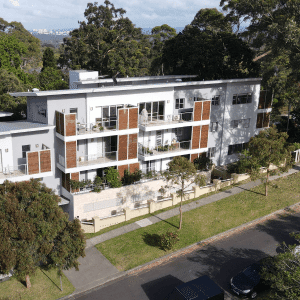 Technician using safety harness during work